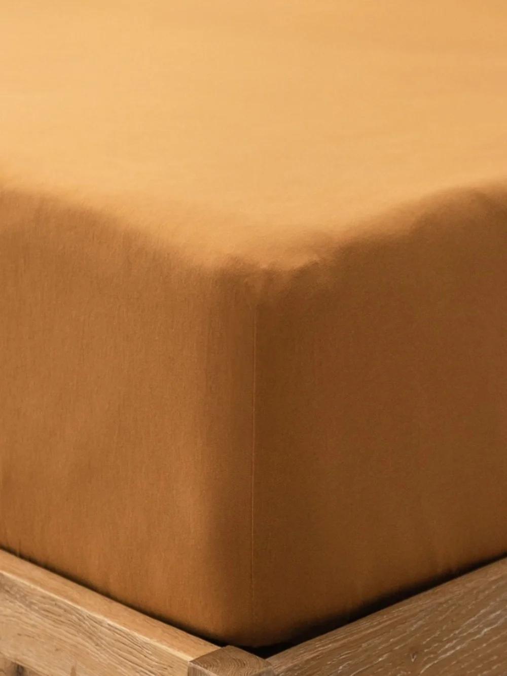 KING 100% Cotton Jersey Fitted Sheet -  BURNT ORANGE